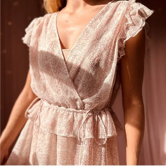 Ted Baker Evelyna Printed Texture Mini Dress Ted size 3/ US 6/8 - Picture 2 of 14